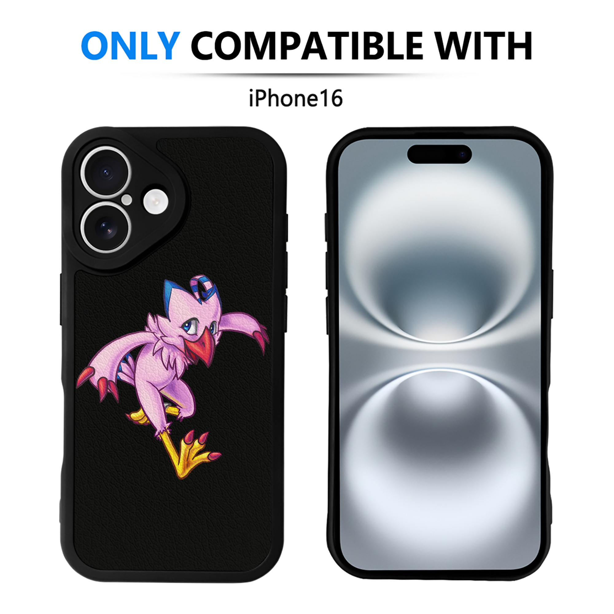 （画像用） Digimon デジタルモンスター/デジモン 【iPhone 16シリーズ対応】シリコンスマホケース（レザー調） 材質：シリコン